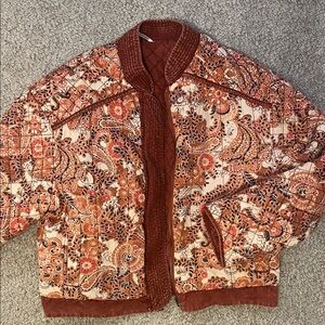 Free People Paisley Quilted Jacket